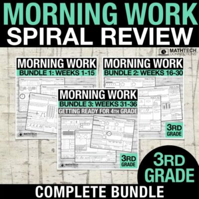 3rd grade math spiral review morning morning work or homework. review all common core math standards