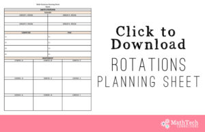 math rotations planning sheet