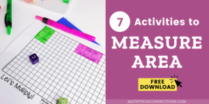 7 activities to review area - download free printable math centers to review area with your students, fun math centers to review area