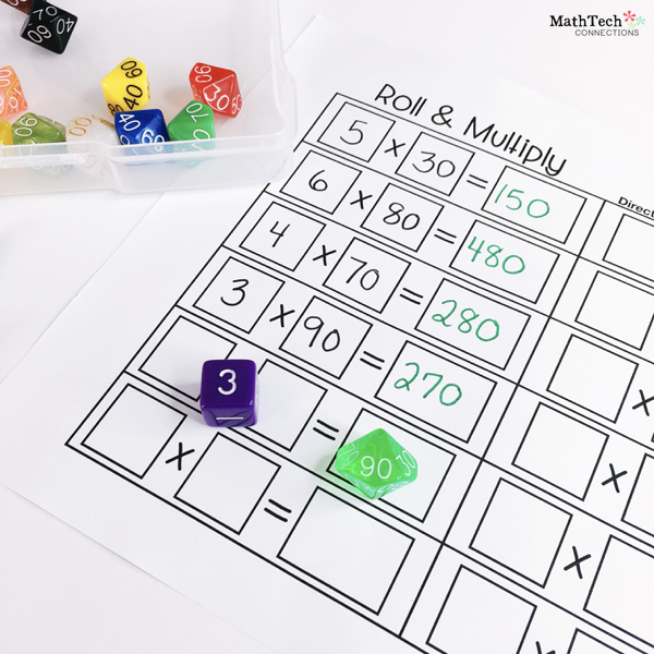 Download 4 free Multiplication Practice Games, Free Multiplication printables for math centers, Fact Fluency math games