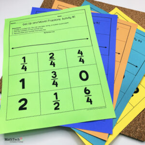 6 activities to practice fractions on a number line - download free printable math centers to review fractions on a number line with your students, fun math centers to review fractions on a number line