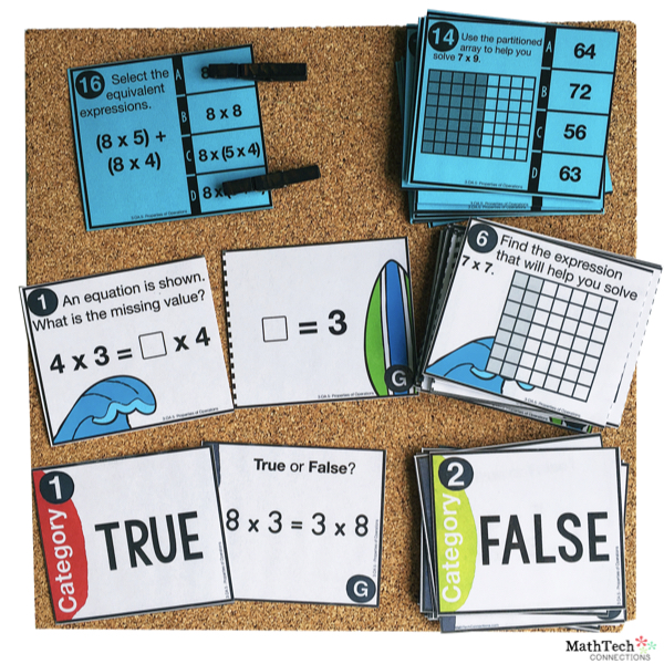 Free Distributive of Multiplication Math Printable. Download free resources to review multiplication. Third grade math centers.