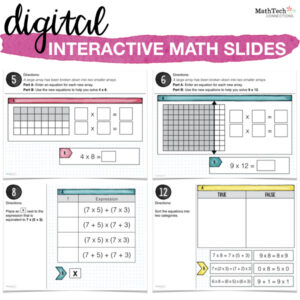 Free Distributive of Multiplication Math Printable. Download free resources to review multiplication. Third grade digital math centers for use with google classroom or power point.