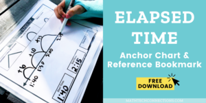 Elapsed Time Anchor Chart and Free Activities for your Third Grade Math Classroom
