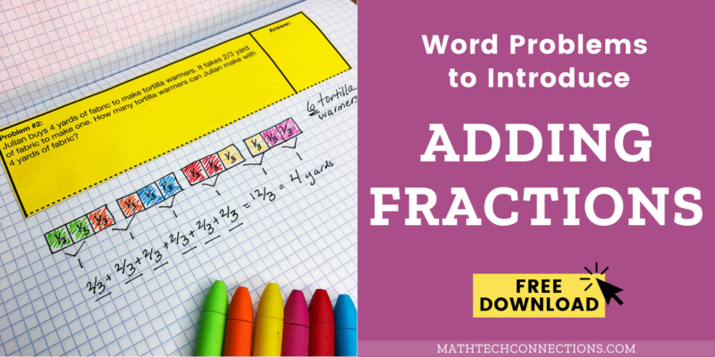 Introduce Adding Fractions with this FREE Whole Group Lesson. Fractions math workshop lesson. Free fractions activities