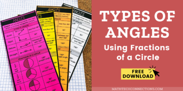 Review Types of Angles using Unit Fractions. Types of Angles introduction Activity and Small Group Activity. Free measuring angles resource. Free types of angles bookmark printable