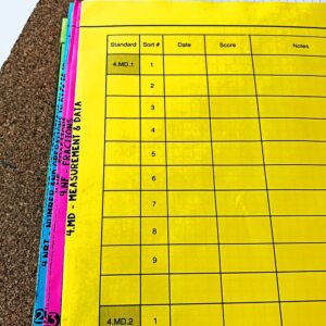 Math notebook dividers for interactive notebook. Includes learning goals. Organize your Math Sorts for guided math groups in this binder. Math binder includes lesson plan templates to organize guided math groups.