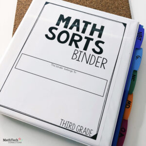 Organize your Math Sorts for guided math groups in this binder. Math binder includes lesson plan templates to organize guided math groups.
