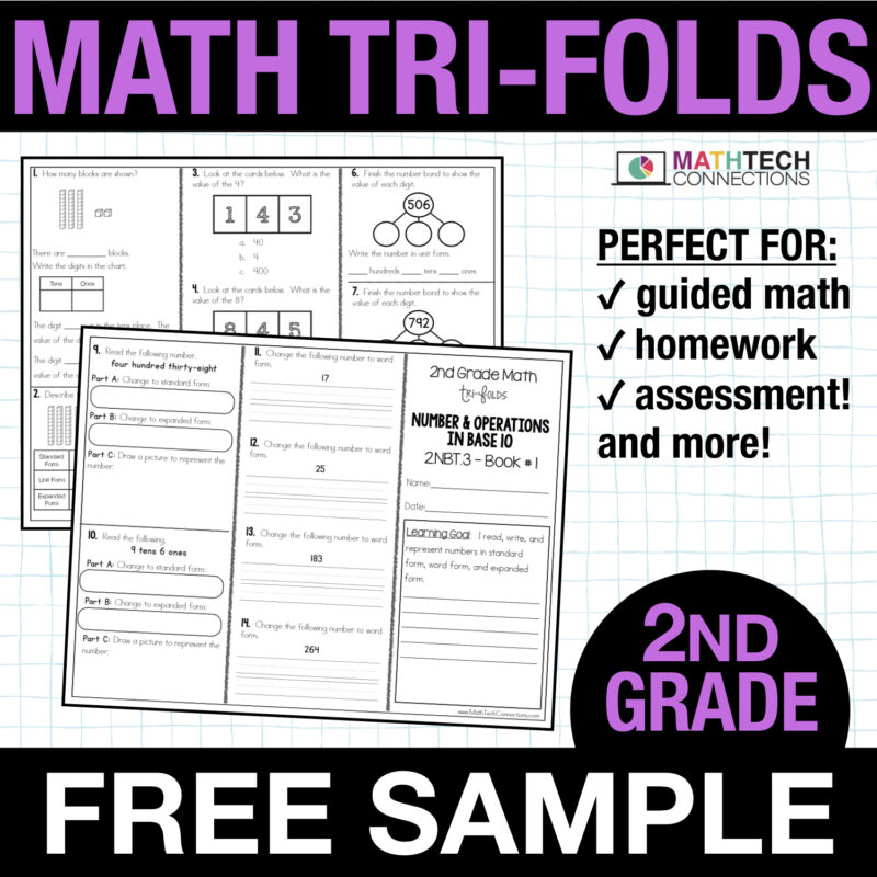 second grade guided math small group instruction resources - free sample