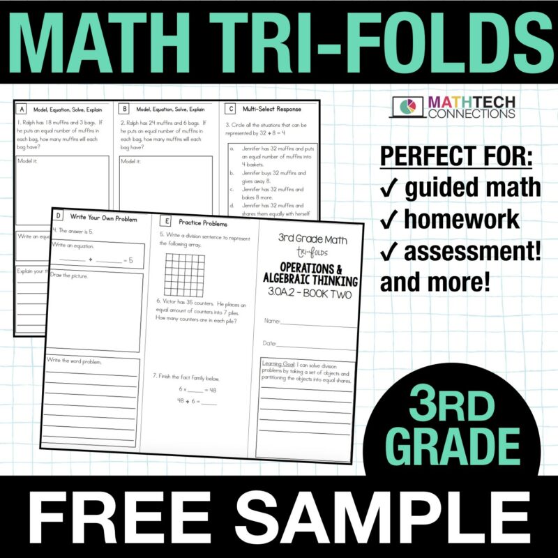 third grade guided math small group instruction resources - free sample