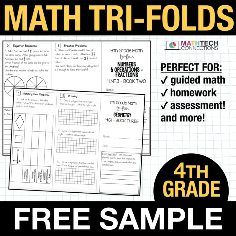 fourth grade guided math small group instruction resources - free sample
