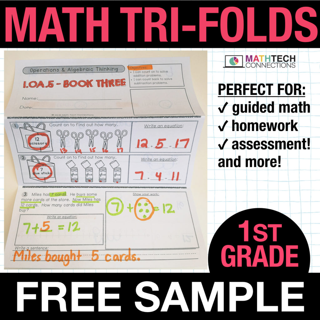 first grade guided math small group instruction resources - free sample