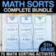 fifth grade math sorts for math centers