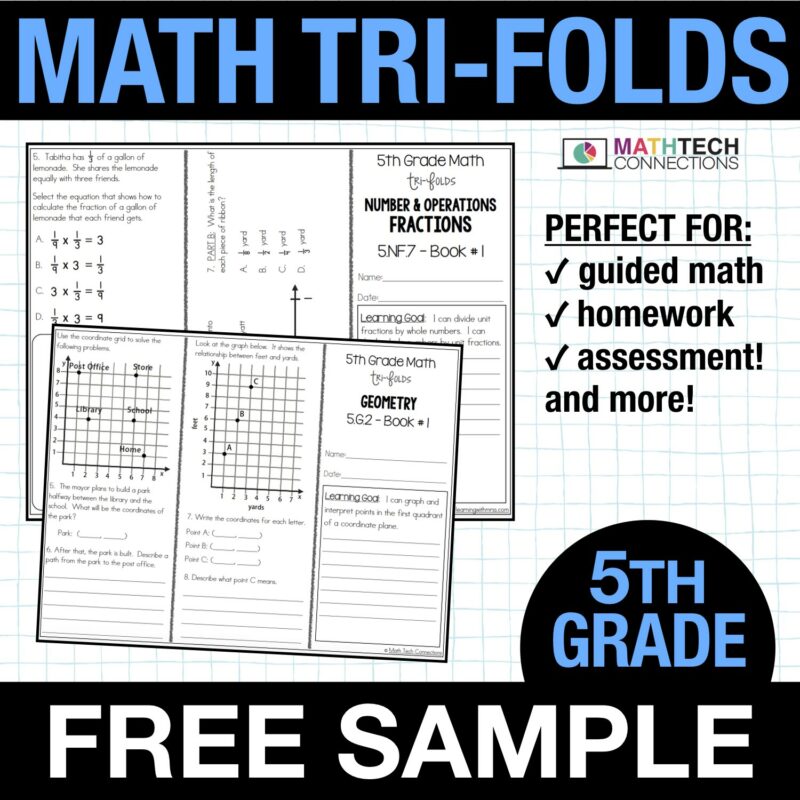 fifth grade guided math small group instruction resources - free sample