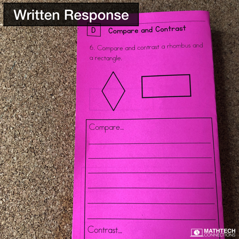 Written Response Guided Math Resources - Free Sample Common Core Test Prep and Guided Math Workshop practice