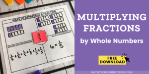 Multiplying Fractions by Whole Numbers - 4th grade introduction to multiplying fractions - small group math activity representing fractions in various ways