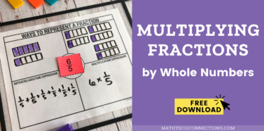 Multiplying Fractions by Whole Numbers - 4th grade introduction to multiplying fractions - small group math activity representing fractions in various ways