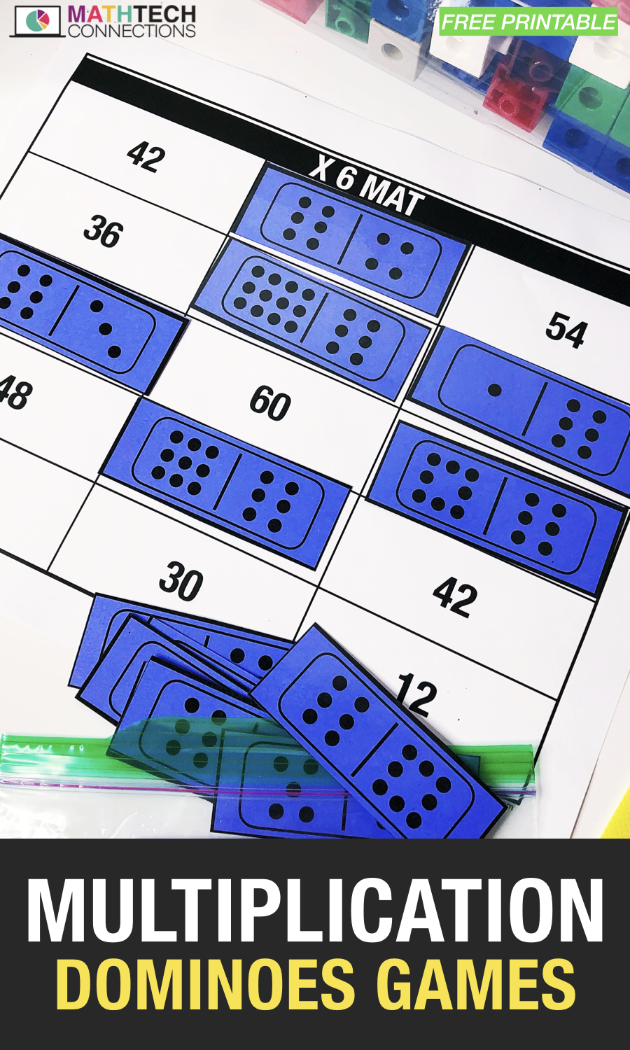  Multiplication Dominoes Game Free Printable Math Tech Connections