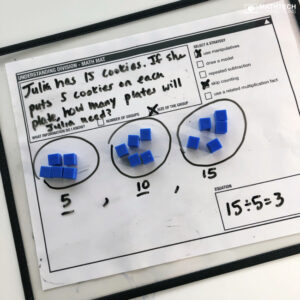 Third grade division strategies and printable activities