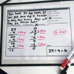 Third grade division strategies and printable activities