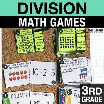 third grade division activities for math centers