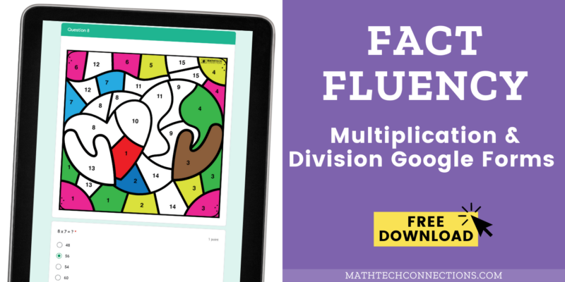 FREE fact fluency multiplication and division practice google forms