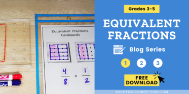 How to teach equivalent fraction using math manipulatives - 3rd, 4th, and 5th grade fractions activities. free equivalent fractions printable