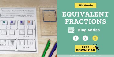 free equivalent fractions printable for use with geoboards. Use egg cartons to teach equivalent fractions to third, fourth, and fifth grade students