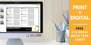 FREE Print and Digital 4th Grade Math Activities for Math Centers | Fourth Grade FREE Math Games