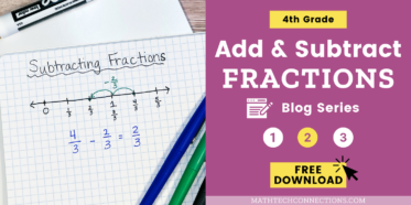 Add and Subtract Fractions Cheat Sheet - Free Strategies Worksheet for 4th Grade