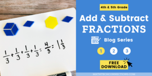 Tips for teaching how to add and subtract fractions using pattern blocks, number lines, and egg cartons.