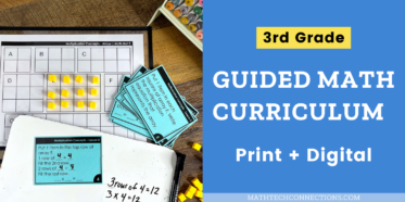 teaching third grade guided math with fun, hands-on math activities using manipulatives and task cards