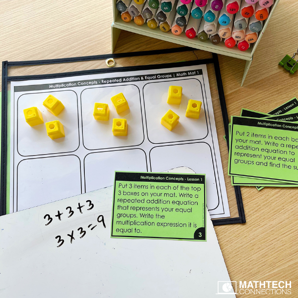 teaching multiplication concepts using repeated addition and equal groups - third grade how to introduce multiplication with fun, hands-on math activities using manipulatives and task cards