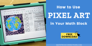 Learn how to use Pixel Art in the upper elementary math classroom. Download 2 free pixel art activities for use with Google Sheets.