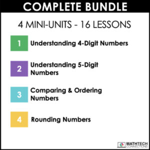 3rd grade guided math curriculum - unit 2 place value bundle - print and digital math resources