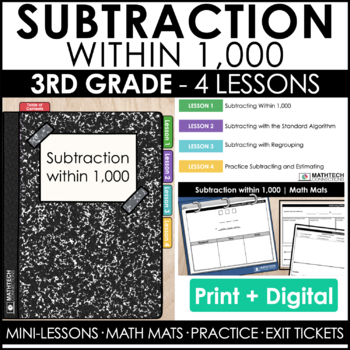 3rd grade guided math curriculum - unit 3 - subtraction with 1000