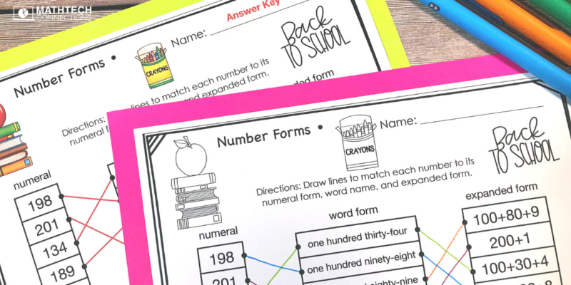 back to school place value review - 3rd grade august math activities for the first week fo school - review 2nd grade math activities for third graders - third grade back to school math activities 