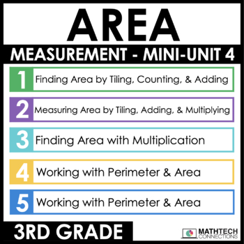 3rd grade guided math curriculum - unit 5 - measurement - area
