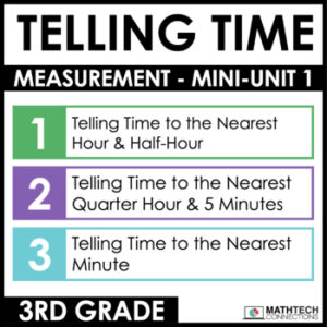 3rd grade guided math curriculum - unit 5 - measurement - telling time
