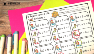 two truths and a lie math activity 4th grade