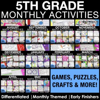 5th grade math centers games puzzles crafts