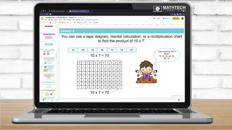 4th grade guided math curriculum - unit 1 - multiplication and division lessons
