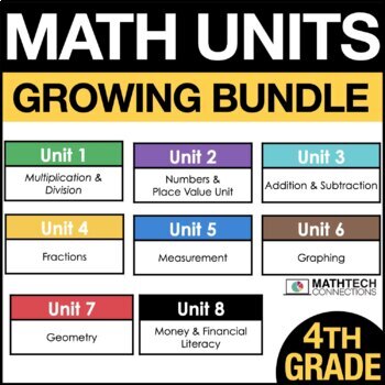 4th grade complete ALL units bundle - guided math curriculum