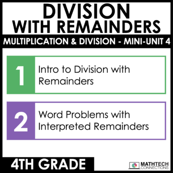 4th grade guided math curriculum - unit 1 - division with remainders