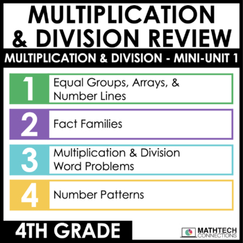 4th grade guided math curriculum - unit 1 - multiplication and division review