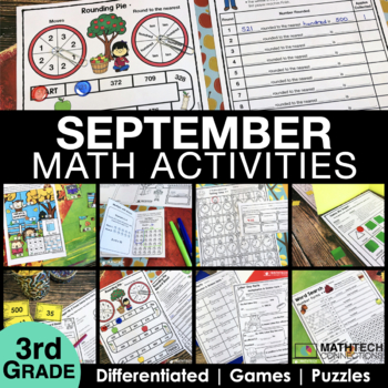 monthly math activities for 3rd grade - september