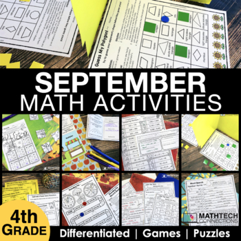 monthly math activities for 4th grade - september