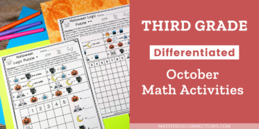 3rd Grade October Math Activities, Math Centers, Games, Puzzles, Crafts, October Logic Puzzlers, Early Finishers or Morning Work