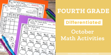 4th Grade October Math Activities, Math Centers, Games, Puzzles, Crafts, October Logic Puzzlers, Early Finishers or Morning Work