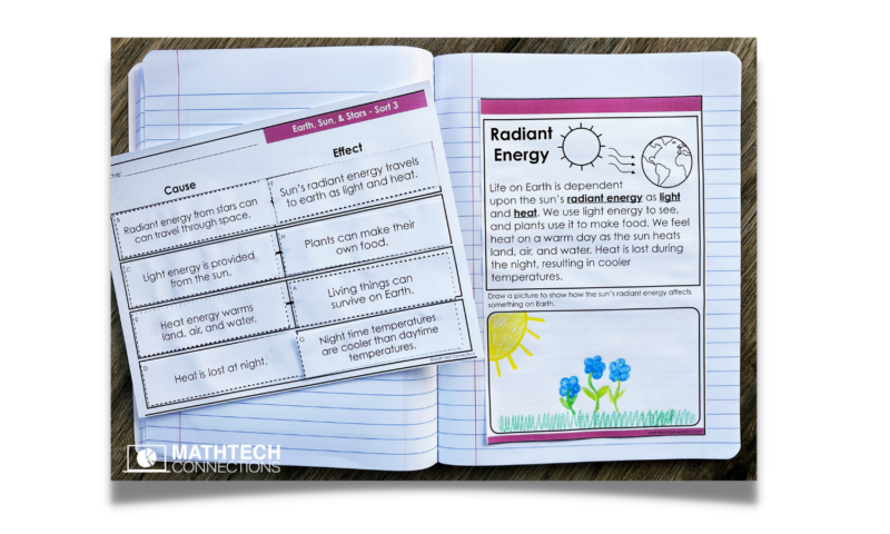 Radiant Energy Interactive Science Notebook Activities - 3rd Grade Science Unit with editable PowerPoint Lessons